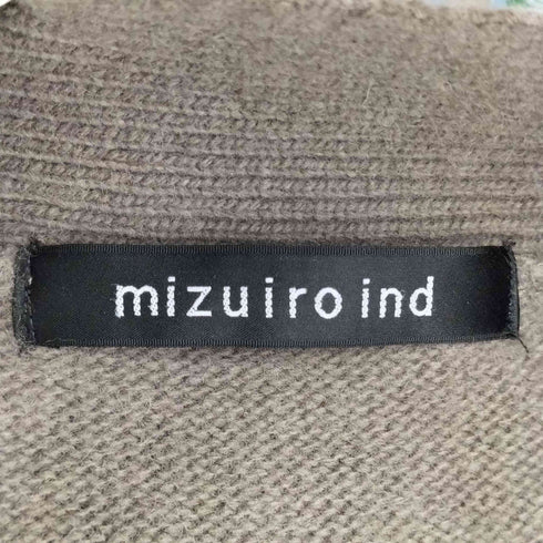 ミズイロインド mizuiro ind ワイドVネックカーディガン レディース