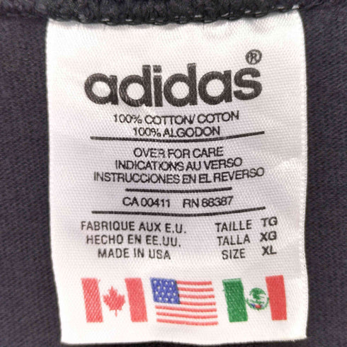 アディダス adidas 90-00S USA製 パフォーマンスロゴ クルーネックTシャツ メンズ import:XL