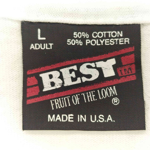 フルーツオブザルーム FRUIT OF THE LOOM USA製 レーシングプリントTEE シングルステッチ メンズ JPN:L