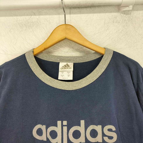 アディダス adidas 90-00S USA製 ロゴ リンガーTシャツ メンズ JPN:XL