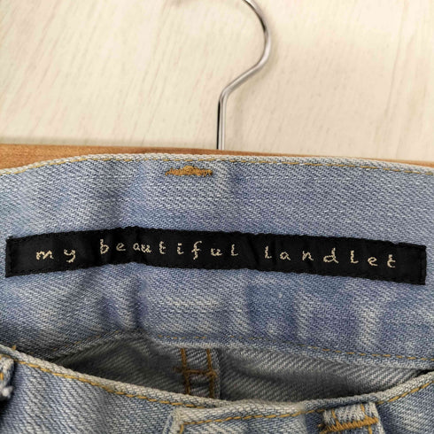 マイビューティフルランドレット my beautiful landlet ウォッシュドデニムパンツ レディース 0
