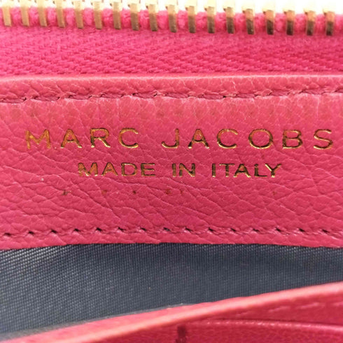 マークジェイコブス MARC JACOBS レザー キルティング ラウンドファスナー 南京錠 長財布 レディース