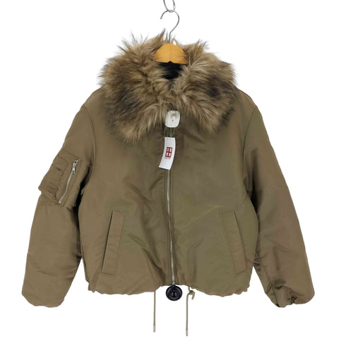 ザラ ZARA フェイクファー襟 ボンバージャケット レディース import:S