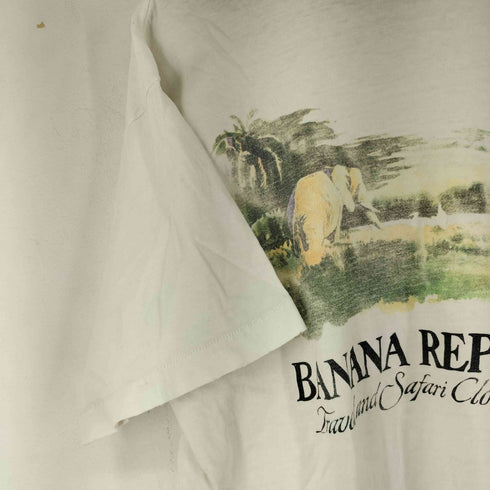 バナナリパブリック BANANA REPUBLIC 80-90S 1989 フロントプリント S/S Tシャツ メンズ