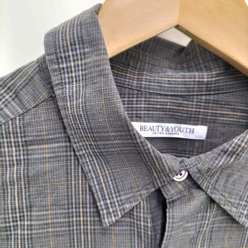ビューティーアンドユースユナイテッドアローズ BEAUTY & YOUTH UNITED ARROWS 麻コットン チェック シャツ メンズ JPN:M
