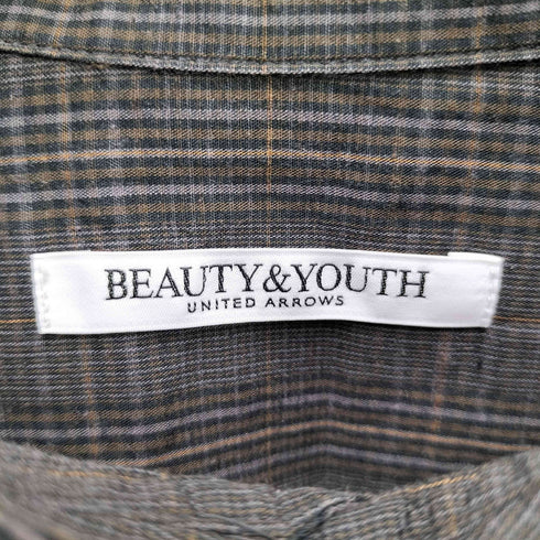 ビューティーアンドユースユナイテッドアローズ BEAUTY & YOUTH UNITED ARROWS 麻コットン チェック シャツ メンズ JPN:M