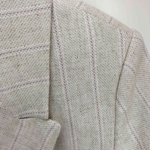 バナナリパブリック BANANA REPUBLIC ストライプ リネン混 テーラードジャケット レディース 6