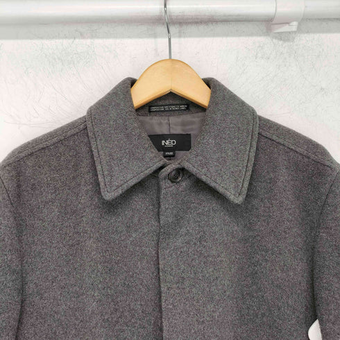 イネドオム INED HOMME カシミヤ100 比翼 コート メンズ FREE