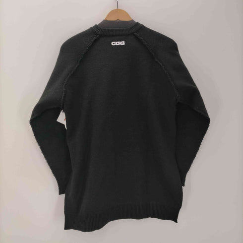 シーディージーコムデギャルソン CDG COMME des GARCONS 23AW AD2024 サイド スリット ショルダー フリンジ ニット セーター メンズ import:M
