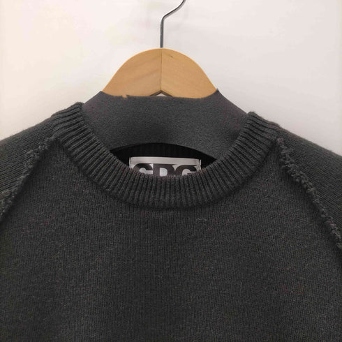 シーディージーコムデギャルソン CDG COMME des GARCONS 23AW AD2024 サイド スリット ショルダー フリンジ ニット セーター メンズ import:M