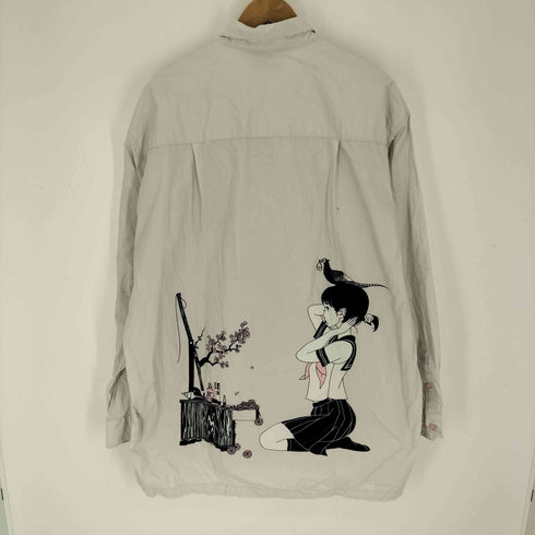 グラニフ graniph バックプリント 特殊ポケット L/S シャツ メンズ JPN:XL