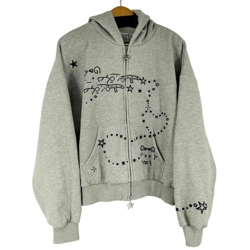 NAMED COLLECTIVE MALFUNCTION BUNNY ZIP HOODIE GREY MARL レディース import:M