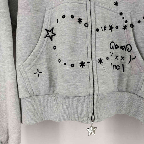 NAMED COLLECTIVE MALFUNCTION BUNNY ZIP HOODIE GREY MARL レディース import:M