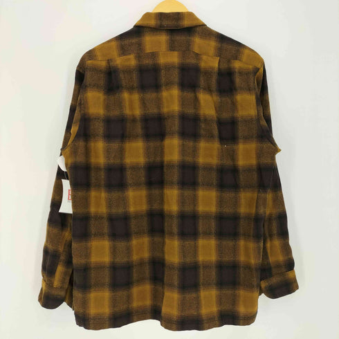 ペンドルトン PENDLETON 60s~70s PURE VIRGIN WOOL オンブレチェック ダブルフラップポケット ボードシャツ メンズ import:L
