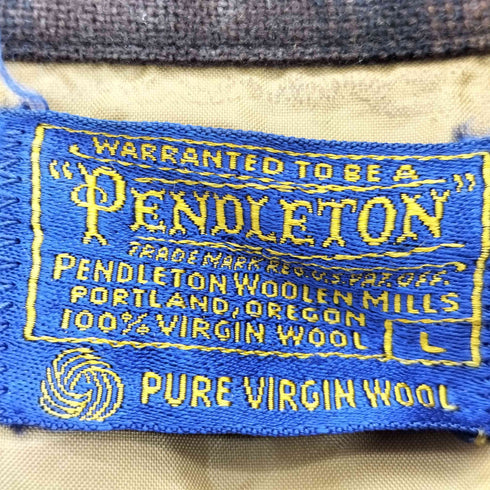 ペンドルトン PENDLETON 60s~70s PURE VIRGIN WOOL オンブレチェック ダブルフラップポケット ボードシャツ メンズ import:L