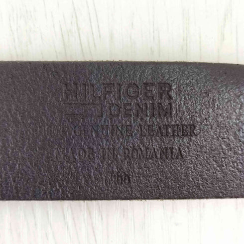 ヒルフィガーデニム HILFIGER DENIM イタリア製 本革 バックルベルト メンズ