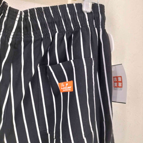クックマン COOKMAN ストライプ柄 ワイド シェフパンツ メンズ XL
