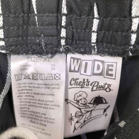 クックマン COOKMAN ストライプ柄 ワイド シェフパンツ メンズ XL