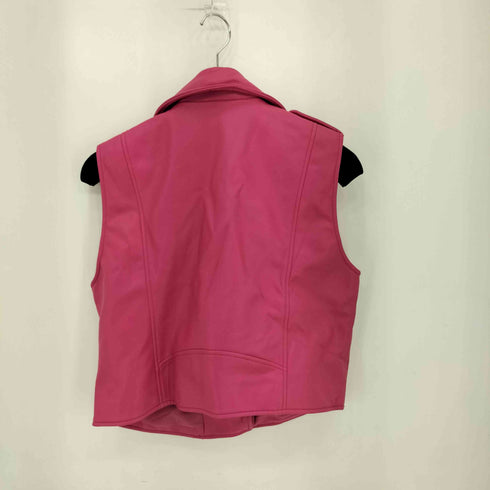 ザラ ZARA フェイクレザー ライダースベスト レディース import:M