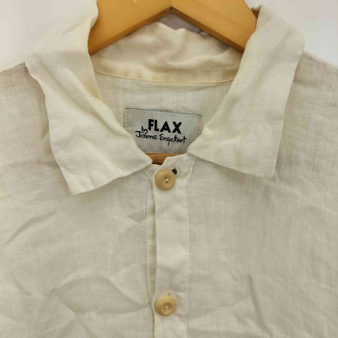 フラックスバイジーンエンゲラール FLAX by Jeanne Engelhart シングルポケット レギュラーカラー 長袖 リネン シャツ メンズ import:M