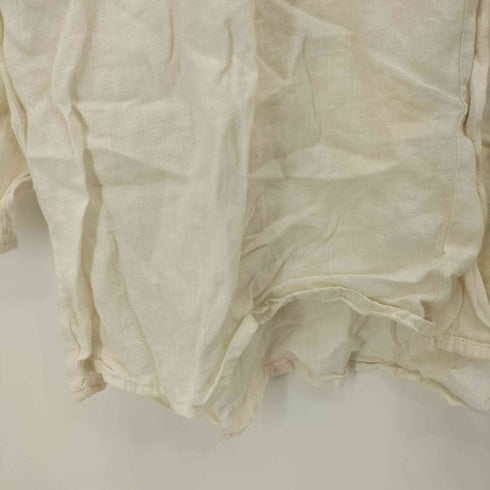 フラックスバイジーンエンゲラール FLAX by Jeanne Engelhart シングルポケット レギュラーカラー 長袖 リネン シャツ メンズ import:M