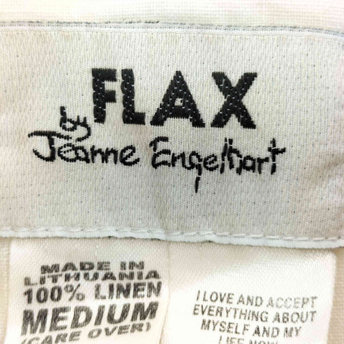 フラックスバイジーンエンゲラール FLAX by Jeanne Engelhart シングルポケット レギュラーカラー 長袖 リネン シャツ メンズ import:M