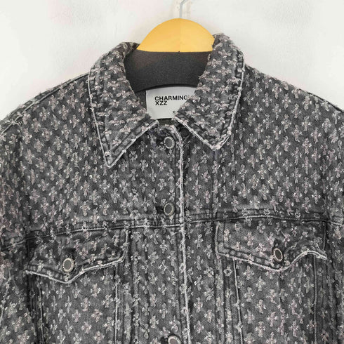 CHARMINGL XZZ デザインブラックデニムジャケット レディース import:S