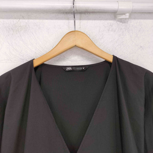 ザラ ZARA ギャザー ティアードワンピース レディース