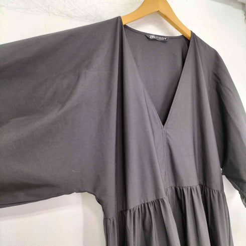 ザラ ZARA ギャザー ティアードワンピース レディース