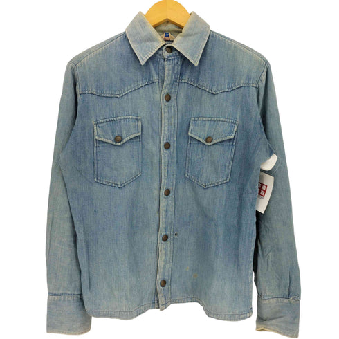 リーバイス Levis 70s SPORTSWEAR 三角タグ ダブルポケット 長袖 デニム ウエスタンシャツ メンズ 151/2