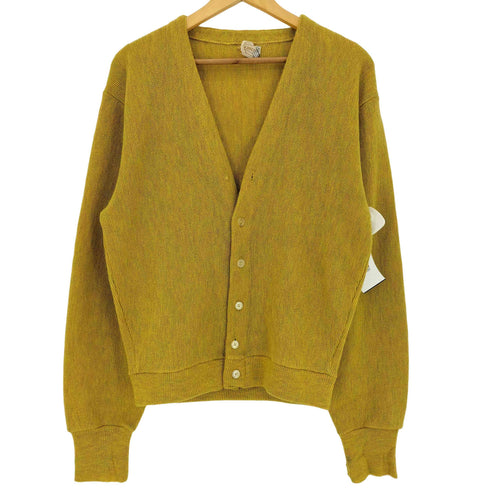 ブレント BRENT 60s~70s 吹き出しタグ アクリル Vネックカーディガン メンズ import:L