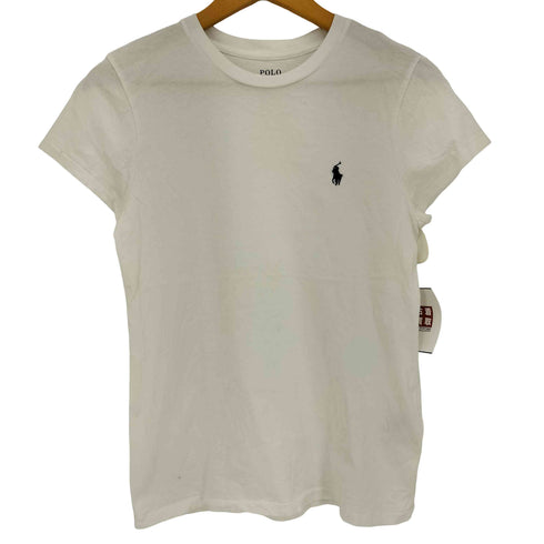 ポロラルフローレン POLO RALPH LAUREN ポニー刺繍 コットン クルーネック 半袖Tシャツ レディース import:S