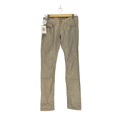 ジョンガリアーノ JOHN GALLIANO メタリックスキニーパンツ レディース 28