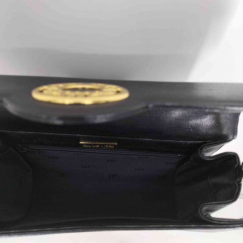 ハナエモリ HANAE MORI サークルロゴプレート レザー 2WAY ハンド ショルダーバッグ レディース