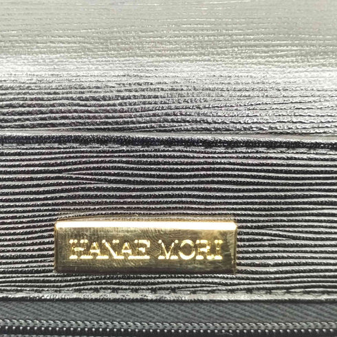 ハナエモリ HANAE MORI サークルロゴプレート レザー 2WAY ハンド ショルダーバッグ レディース