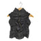 SHADOWS&DUST lamb leather ラムレザーギャザージップベスト レディース