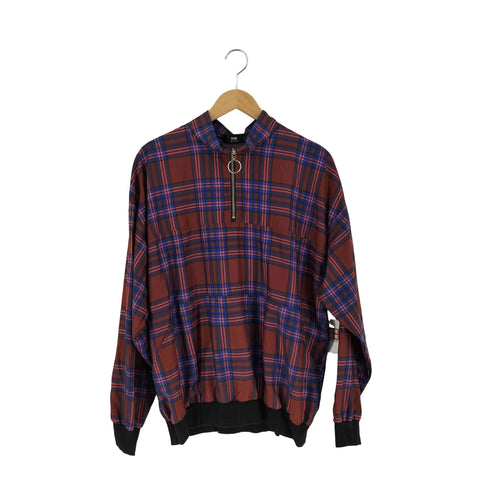 ハレ HARE ハーフZIPタータンチェックプルオーバー メンズ JPN:M