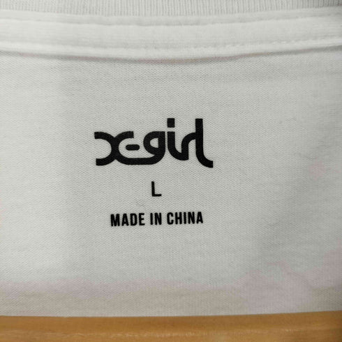 エックスガール X-girl BOX LOGO AND FACE S/S TEE レディース L