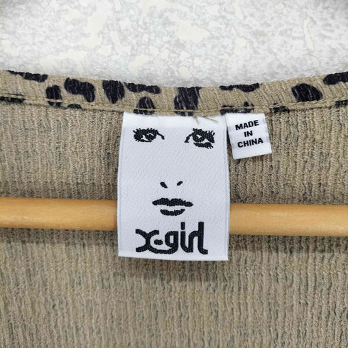 エックスガール X-girl SHIRRED CREPE CARDIGAN レディース M