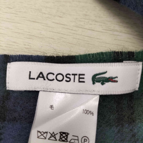 ラコステ LACOSTE メリノウールチェックマフラー メンズ