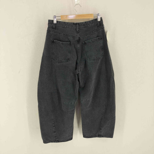 フリークスストア FREAKS STORE ワイドシルエット ダメージ加工 ブラックデニム パンツ メンズ JPN:M