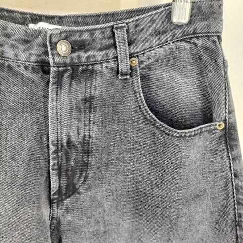 フリークスストア FREAKS STORE ワイドシルエット ダメージ加工 ブラックデニム パンツ メンズ JPN:M