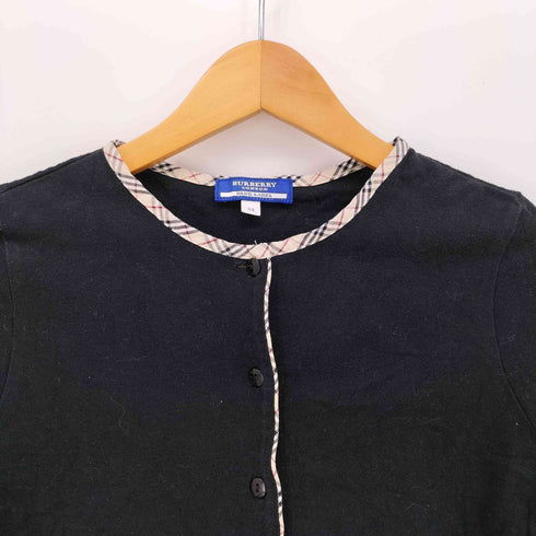 バーバリーブルーレーベル BURBERRY BLUE LABEL 襟 ノバチェック 七分袖 カーディガン レディース import:M