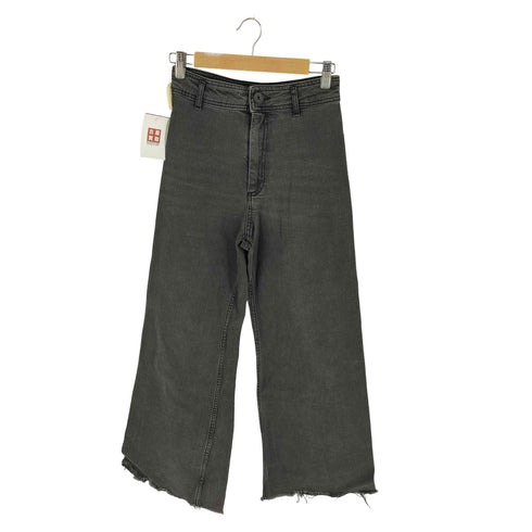 ザラ ZARA the marine straight カットオフ ワイドブラックデニム パンツ メンズ EUR 36