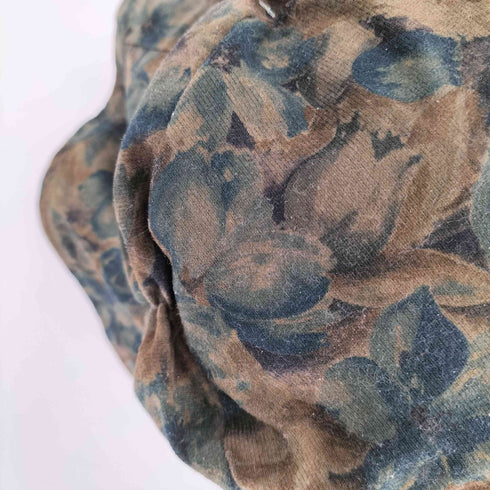 MARIA ROSSI イタリア製 ハンドメイド ウール混 花柄 ギャザーデザイン ハット レディース
