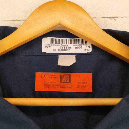 REED USA製ワッペン付ワークシャツ メンズ 7XL