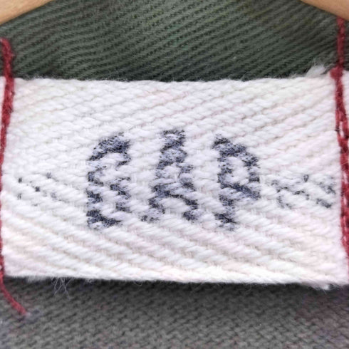 ギャップ Gap 80-90S ボーダー サイドスリット 長袖 ポロシャツ メンズ import:L