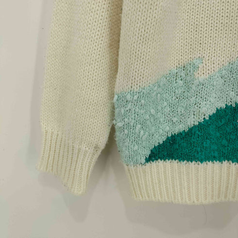 knitivo vintage 刺繍 クルーネック ニット レディース