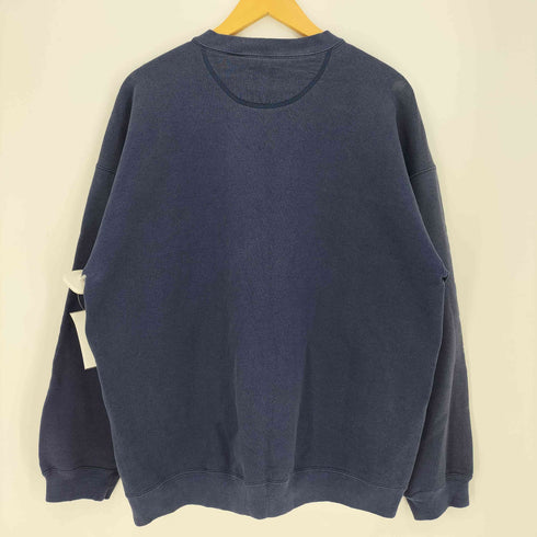 ギャップ Gap OLD 90s USA製 紺 デカタグ プリント クルーネック スウェット ボックスシルエット メンズ import:L