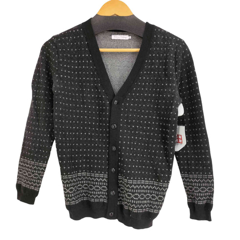 デラックス DELUXE CLOTHING ウール100 総柄 ニットカーディガン レディース import:S